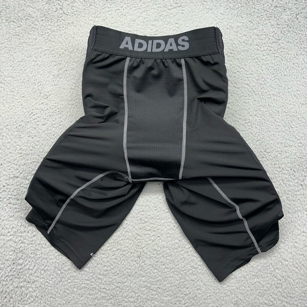 ADIDAS‎ MAF3007 Mens Large Black Techfit 5-Pad Integrated Compression Shorts